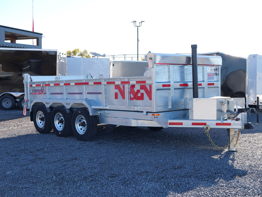 2026 N & N 7x16 Galvanized Dump Trailer