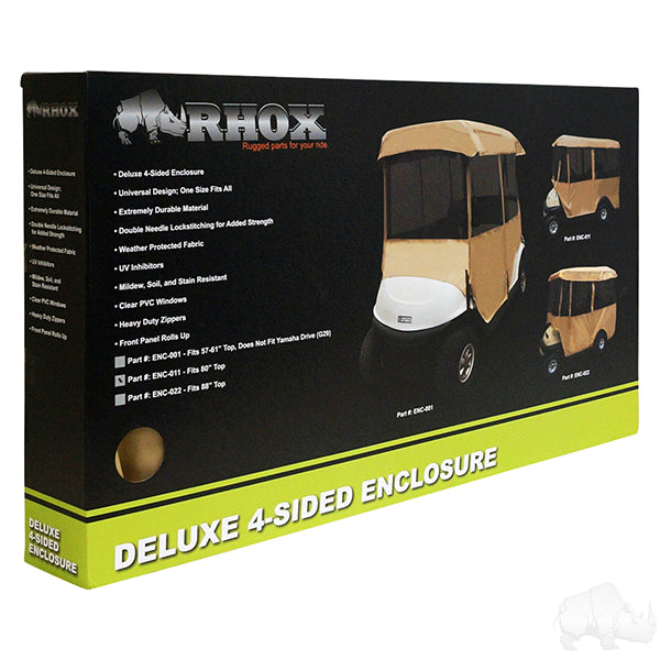 RHOX Driveable Enclosure, Deluxe 4-Sided, Tan